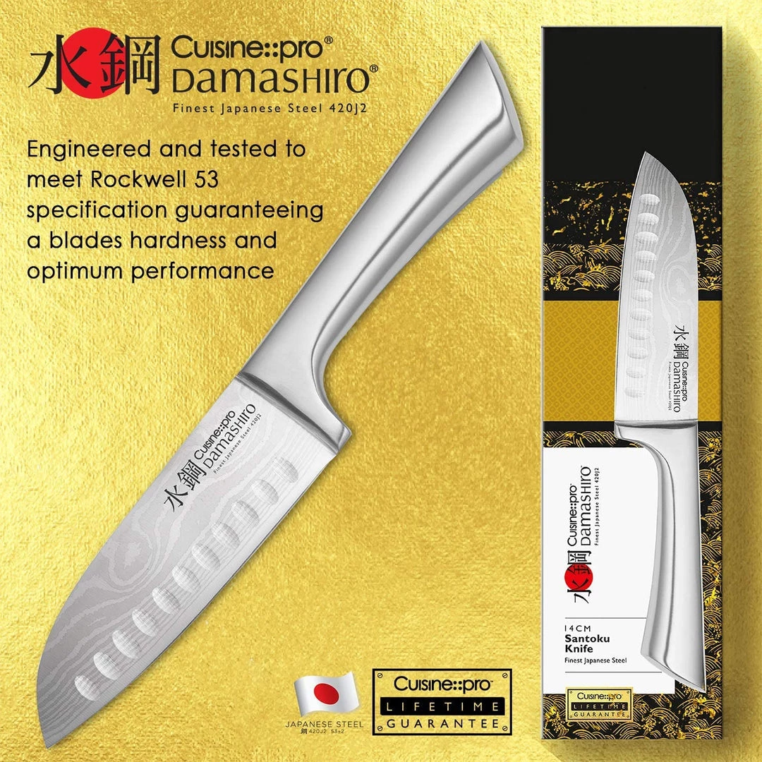 CUTLERY Cuisine::pro Damashiro Santoku Knife 14Cm 5 CUTLERY Cuisine::pro Damashiro Santoku Knife 14Cm