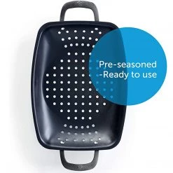 BK Cookware BK Black Steel Preseasoned Carbon Steel BBQ Roaster, 15"