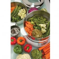 Euro Cuisine FS2500 Electric Food Steamer, White/Stainless Steel ELECTRICS