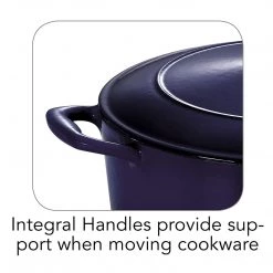 Tramontina Enameled Cast Iron Covered Dutch Oven Gradated Cobalt 5.5-Quart, 80131/075DS COOKWARE