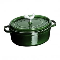 Staub Cast Iron 5.75-Quart Coq Au Vin Cocotte - Basil