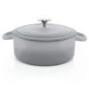 Chantal 3 Qt. Round Cast Iron Dutch Oven - Fade Grey
