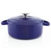 Chantal 3 Qt. Round Cast Iron Dutch Oven - Cobalt Blue