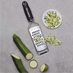 COOKS TOOLS Microplane 45008 Gourmet Series Stainless Steel Extra Coarse Grater, Silver