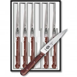 SALE SPECIALS Victorinox 4.75" Steak Set, Straight Blade, Rosewood Handle