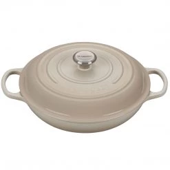 Le Creuset 3.5-Quart Signature Braiser - Meringue COOKWARE