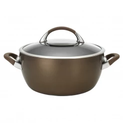 BAKEWARE Circulon 5.5-Quart Covered Casserole, Brown