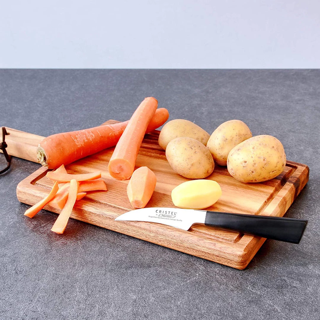 CRISTEL, 1.4116 Grade Stainless Steel Bird's Beak Knife, Perfectly Balanced, Cristel X Marttiini, 3". CUTLERY 4 CRISTEL, 1.4116 Grade Stainless Steel Bird's Beak Knife, Perfectly Balanced, Cristel X Marttiini, 3". CUTLERY