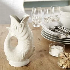 Wade Ceramics Gluggle Jug Gay Pride Flag Extra Large, 10-Inch, 38 Fluid Ounce Capacity COFFEE & TEA