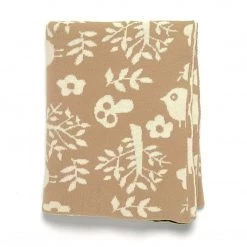 DARZZI Forest Friends Baby Blanket, Stone/Natural, 35"x45"