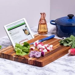 CUTLERY TeakHaus Edge Grain Smart Board (Large) | 20" X 15" X 1.5"