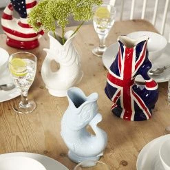 Wade Ceramics COFFEE & TEA Gluggle Jug Irish Flag Extra Large, 10-Inch, 38 Fluid Ounce Capacity