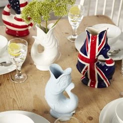 Wade Ceramics Gluggle Jug Italian Flag Extra Large, 10-Inch, 38 Fluid Ounce Capacity