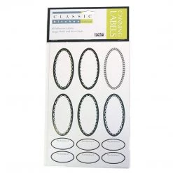 RSVP Oval 48-Piece Canning & Jelly Jar Labels, Large & Mini