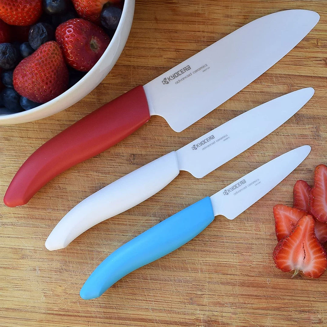 Kyocera Advanced Ceramic Revolution Series 3 Pc Patriot Knife Set, Red, White & Blue. CUTLERY 4 Kyocera Advanced Ceramic Revolution Series 3 Pc Patriot Knife Set, Red, White & Blue. CUTLERY