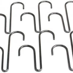 Enclume Double Level Hook, Set Of 6, Use With Pot Racks, Hammered Steel COOKWARE