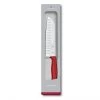 CUTLERY Victorinox Santoku, Swiss Classic, 7" Granton Blade (Boxed), Red