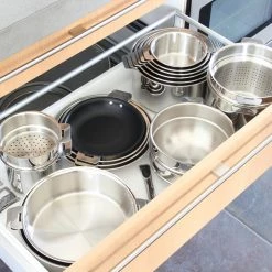 Cristel Casteline Handle 4-Quart Saute Pan With Domed Glass Lid 12 Cristel Casteline Handle 4-Quart Saute Pan With Domed Glass Lid