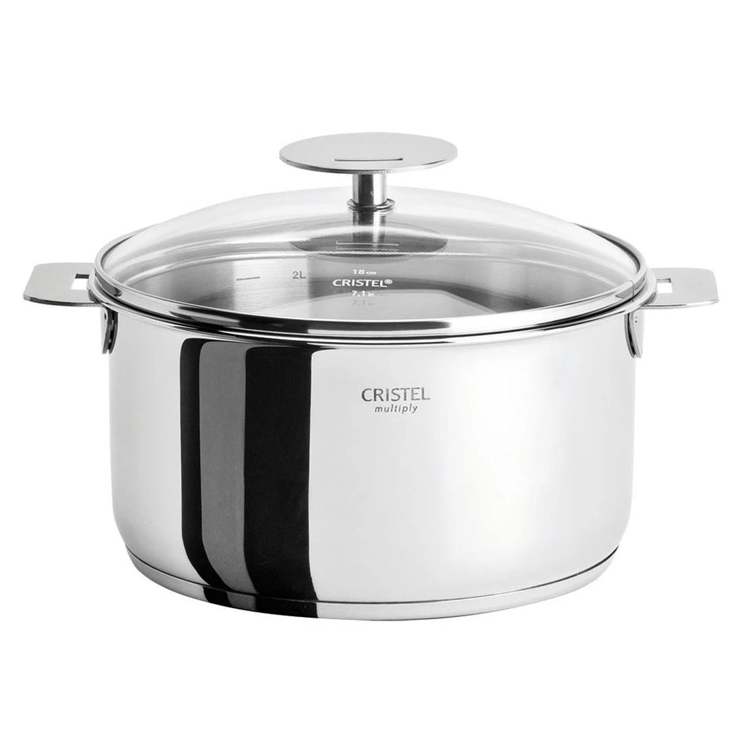 COOKWARE Cristel Casteline Detachable 2-Quart Saucepan With Domed Glass Lid 3 COOKWARE Cristel Casteline Detachable 2-Quart Saucepan With Domed Glass Lid