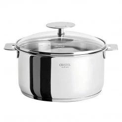 Cristel Casteline Detachable 6-Quart Stewpan With Domed Glass Lid COOKWARE