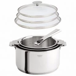 COOKWARE Cristel Casteline Sauce Pan, Set Of 3