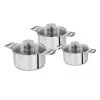 COOKWARE Cristel Casteline Sauce Pan, Set Of 3