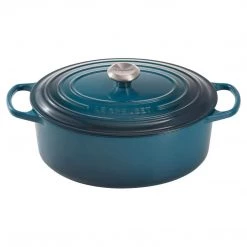 COOKWARE Le Creuset 6.75 QT. Signature Oval Dutch Oven - Deep Teal