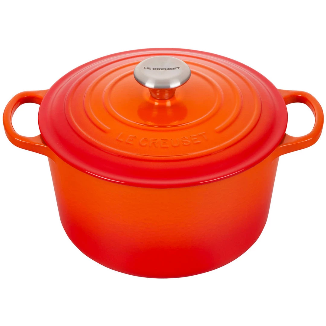Le Creuset 5.25-Qt Signature Deep Oven - Flame COOKWARE 3 Le Creuset 5.25-Qt Signature Deep Oven - Flame COOKWARE