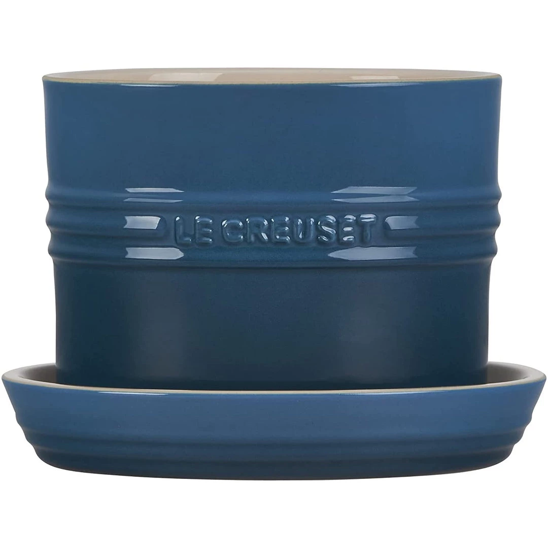 LeCreuset Le Creuset Herb Planter - Deep Teal 4 LeCreuset Le Creuset Herb Planter - Deep Teal