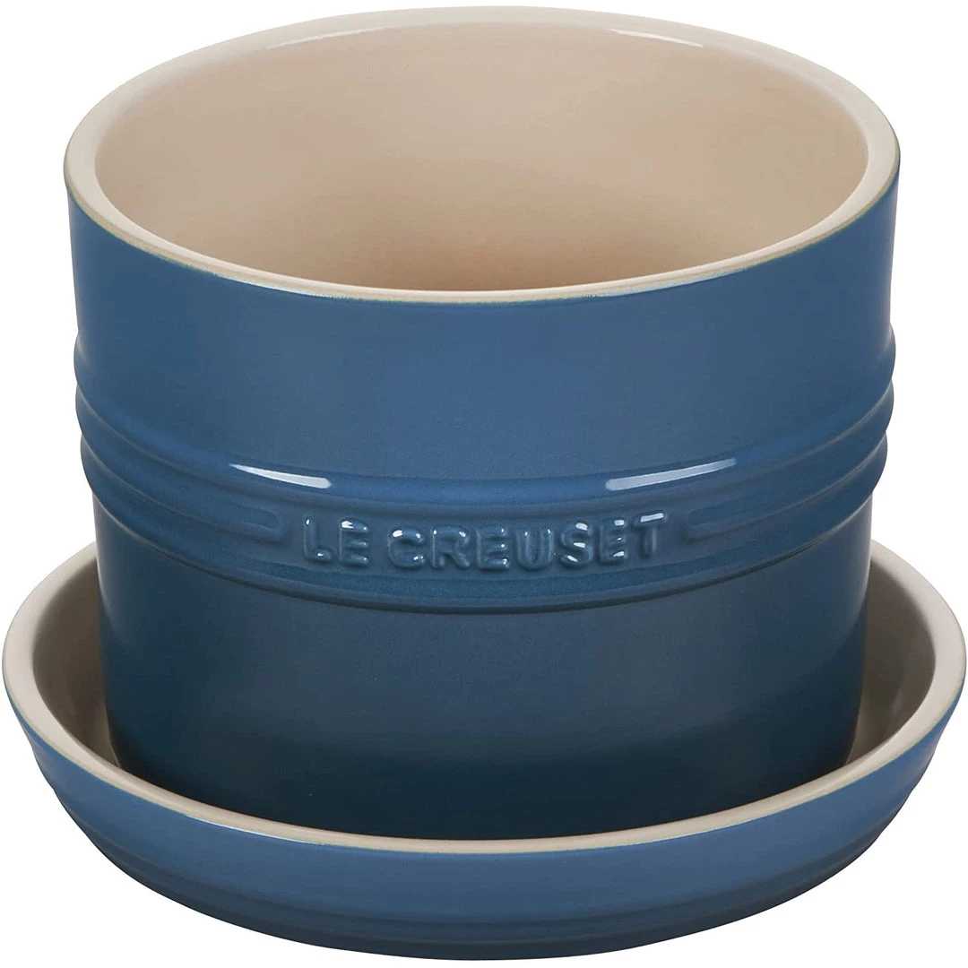 LeCreuset Le Creuset Herb Planter - Deep Teal 3 LeCreuset Le Creuset Herb Planter - Deep Teal