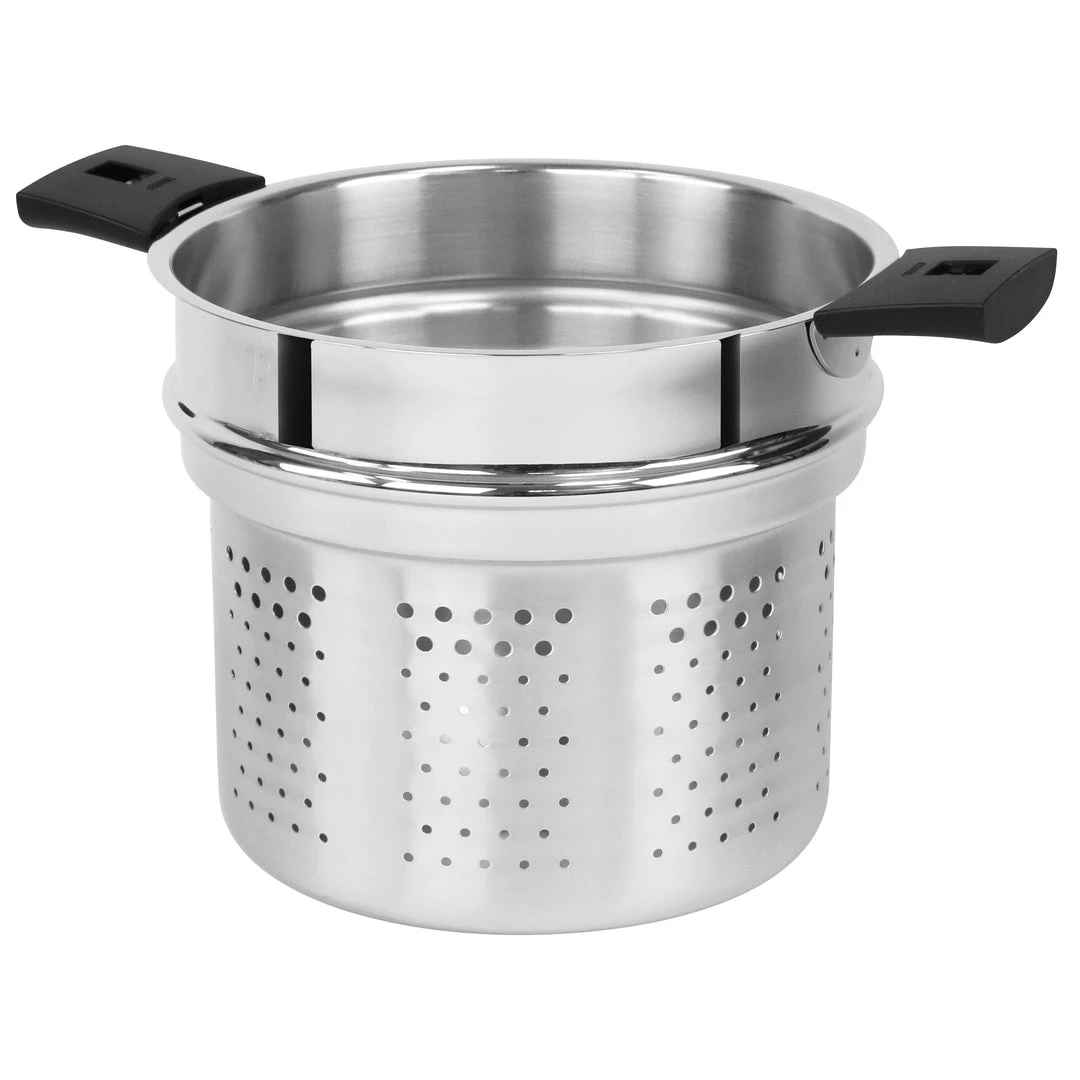 COOKWARE Cristel Mutine Detachable Handle 5-Quart Pasta Basket 4 COOKWARE Cristel Mutine Detachable Handle 5-Quart Pasta Basket