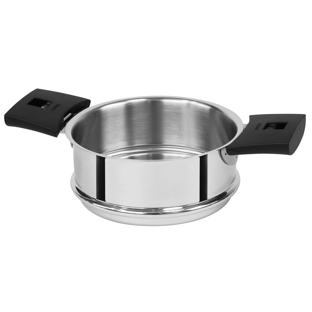COOKWARE Cristel Mutine Detachable Handle 10'' Steamer 4 COOKWARE Cristel Mutine Detachable Handle 10'' Steamer