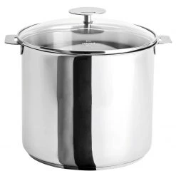 Cristel Mutine Detachable Handle 5.5-Quart Stockpot With Domed Glass Lid