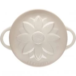 Le Creuset Mini Round Cocotte With Flower Lid - Meringue COOKWARE