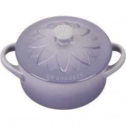 Le Creuset Mini Round Cocotte With Flower Lid - Provence