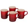Le Creuset 14 Oz. Set Of 4 Mugs - Cerise