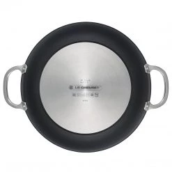 Le Creuset Toughened Nonstick PRO 4 Qt. Shallow Casserole/Braiser & Glass Lid With SS Knob COOKWARE
