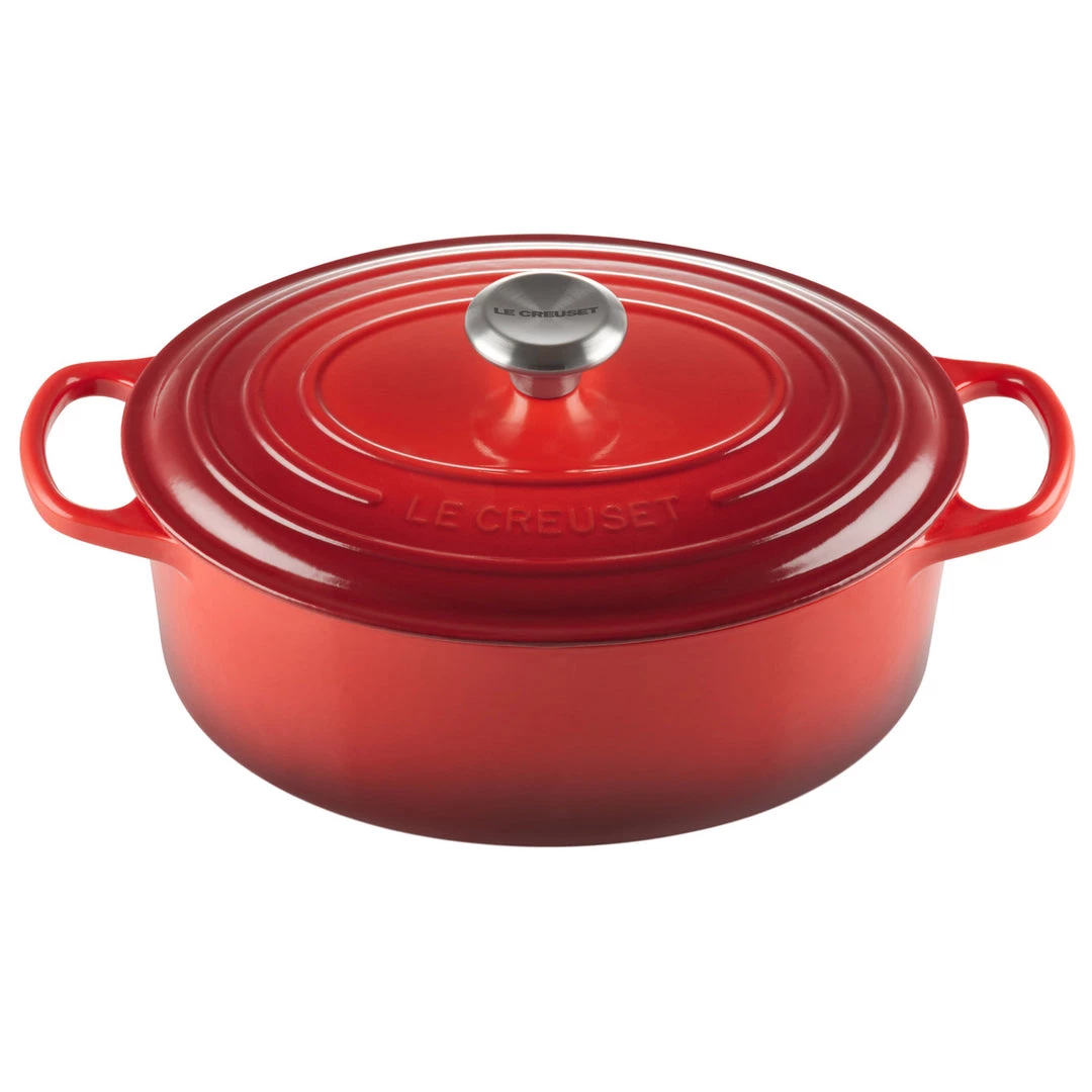 Le Creuset Oval 5-Quart Dutch Oven - Cerise COOKWARE 3 Le Creuset Oval 5-Quart Dutch Oven - Cerise COOKWARE