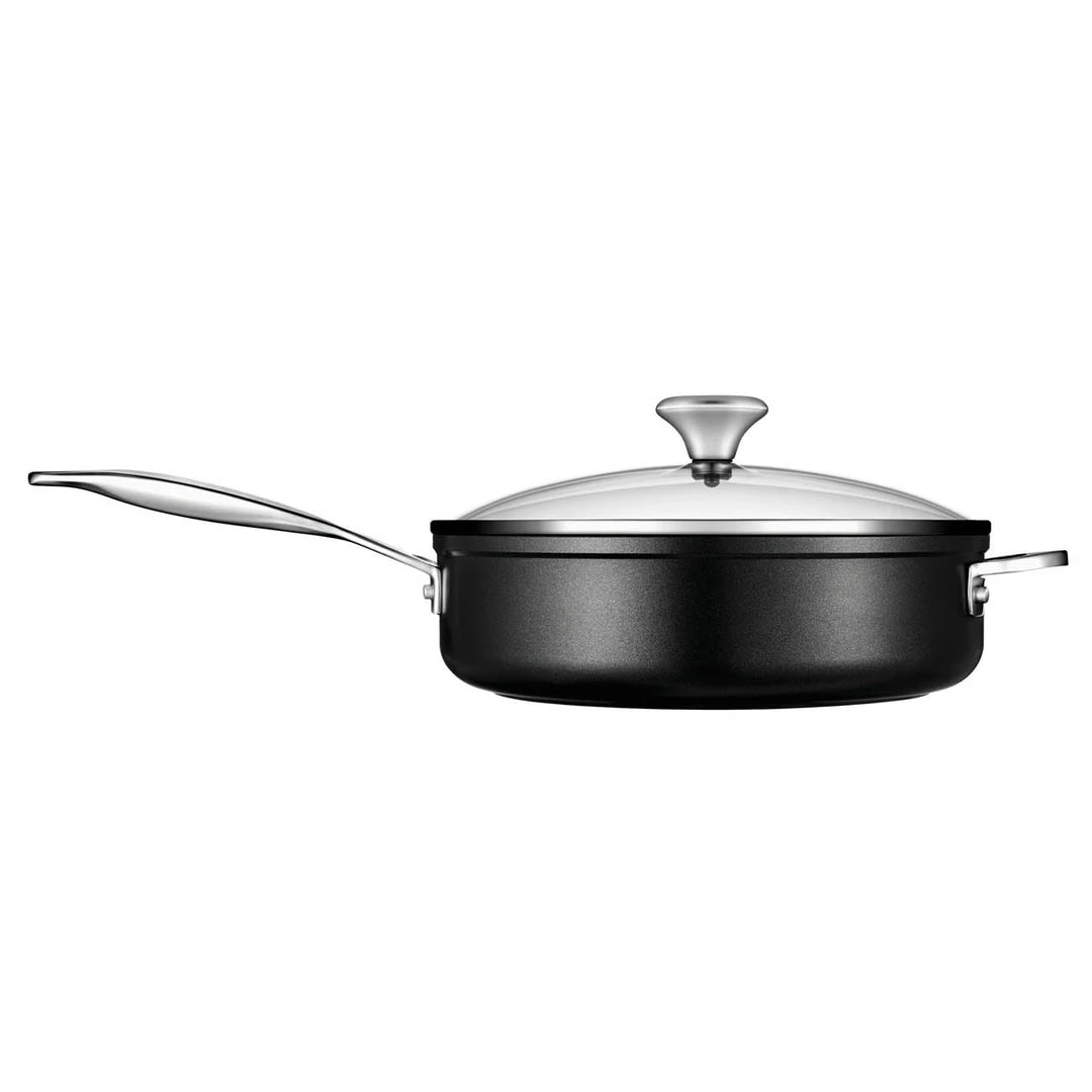 Le Creuset Toughened Nonstick PRO 4-1/4 Qt. Saute Pan With Helper Handle & Glass Lid 4 Le Creuset Toughened Nonstick PRO 4-1/4 Qt. Saute Pan With Helper Handle & Glass Lid