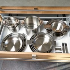 Cristel Strate Detachable Handle 5.5-Quart Saute Pan With Flat Glass Lid