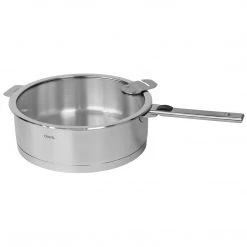 Cristel Strate Detachable Handle 3-Quart Saute Pan With Flat Glass Lid