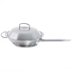 Fissler Original Profi 12'' Wok With Long Handle And Domed Lid COOKWARE