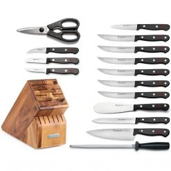 Wusthof Gourmet 16-Piece Knife Block Set - Acacia