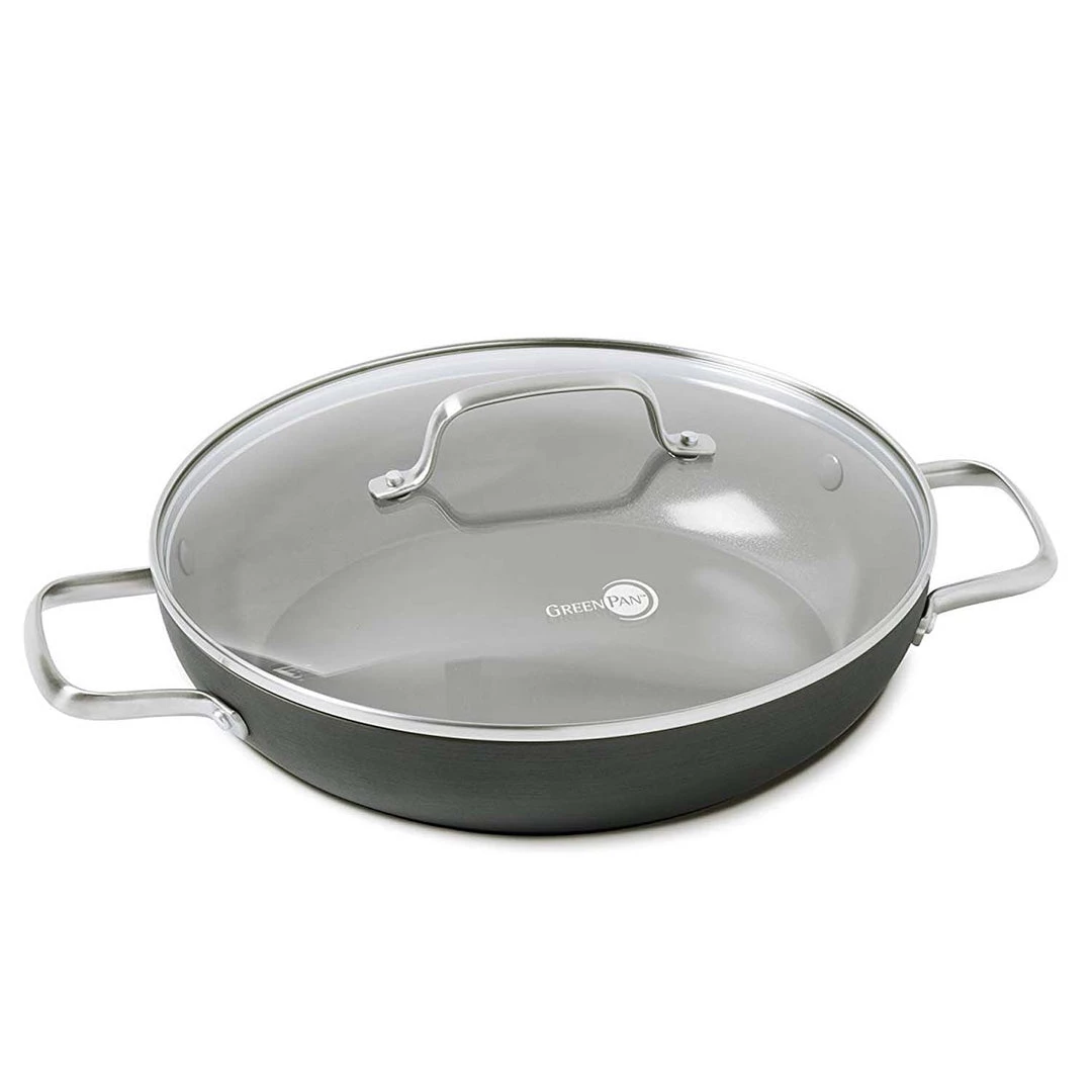 COOKWARE Green Pan Chatham Ceramic 11'' Non-Stick Covered Frypan 3 COOKWARE Green Pan Chatham Ceramic 11'' Non-Stick Covered Frypan