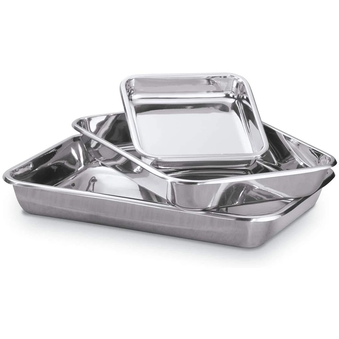Hammer Stahl 3-Piece Multi Size Roasting Pan Set 3 Hammer Stahl 3-Piece Multi Size Roasting Pan Set