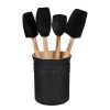 Le Creuset 5-Piece Utensil Set With Crock - Licorice