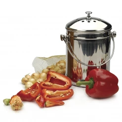 Rsvp Pail-Sm Steel Compost Pail, 1/2-Gallon COOKWARE