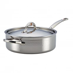 Ruffoni Symphonia Prima 5-Quart Covered Saute With Helper Handle - Stainless Steel COOKWARE