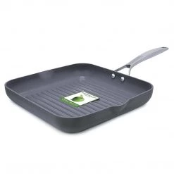 Green Pan Paris Pro Ceramic 11'' Non-Stick Square Grill Pan With Spouts