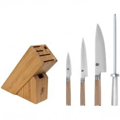 CUTLERY Shun Classic Blonde 5 Pc Starter Block Set
